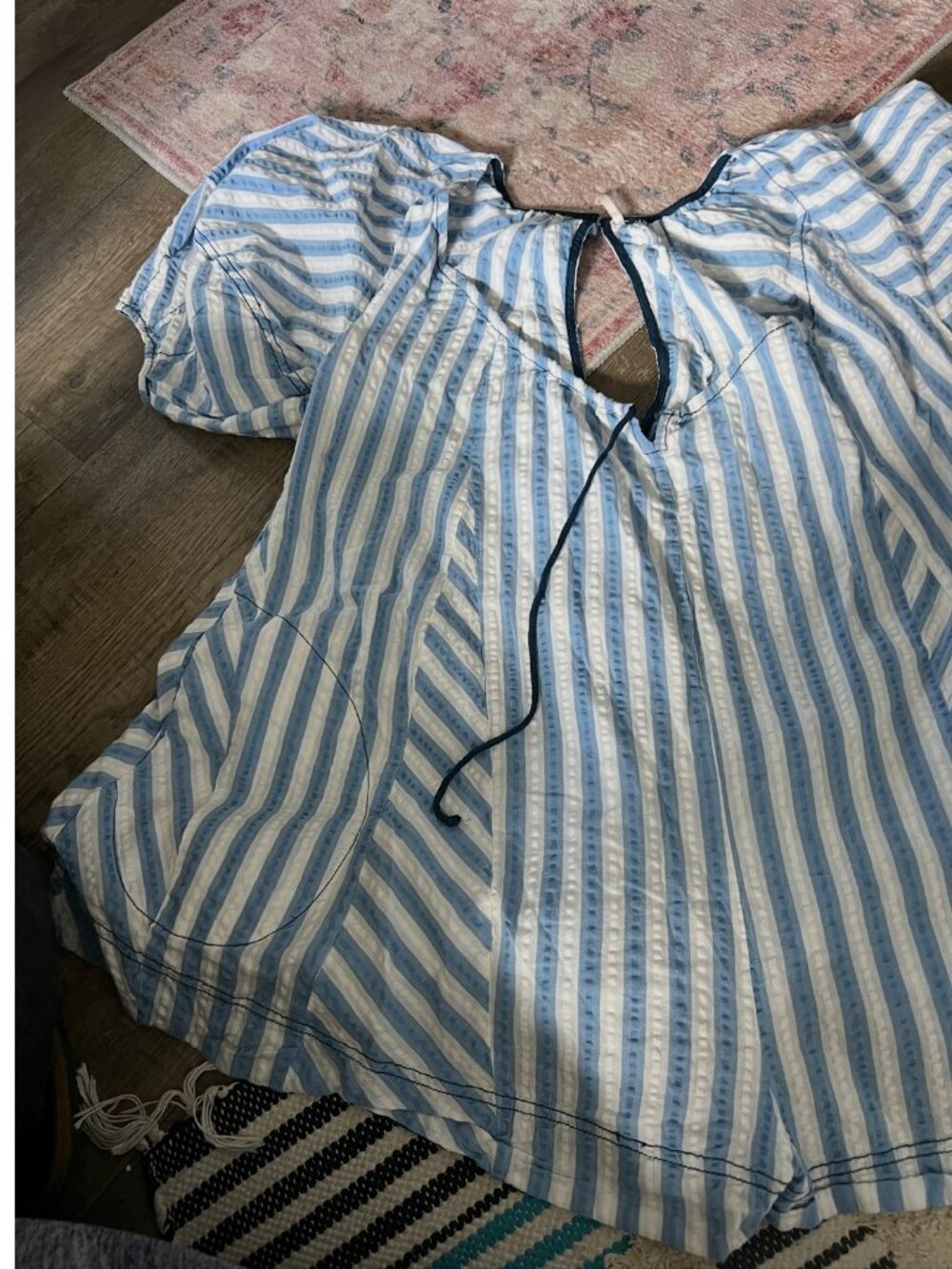 Free People Bop Around Romper in Oxford Combo Size XS - Picture 2 of 14